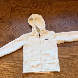 Patagonia girls Cream Fleece Hoodie - M
